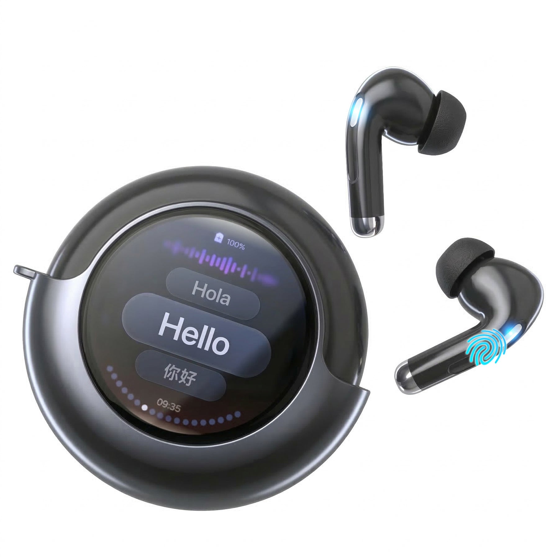 Two-Way AI Translator Earbuds with Live Call Translation | TransAI