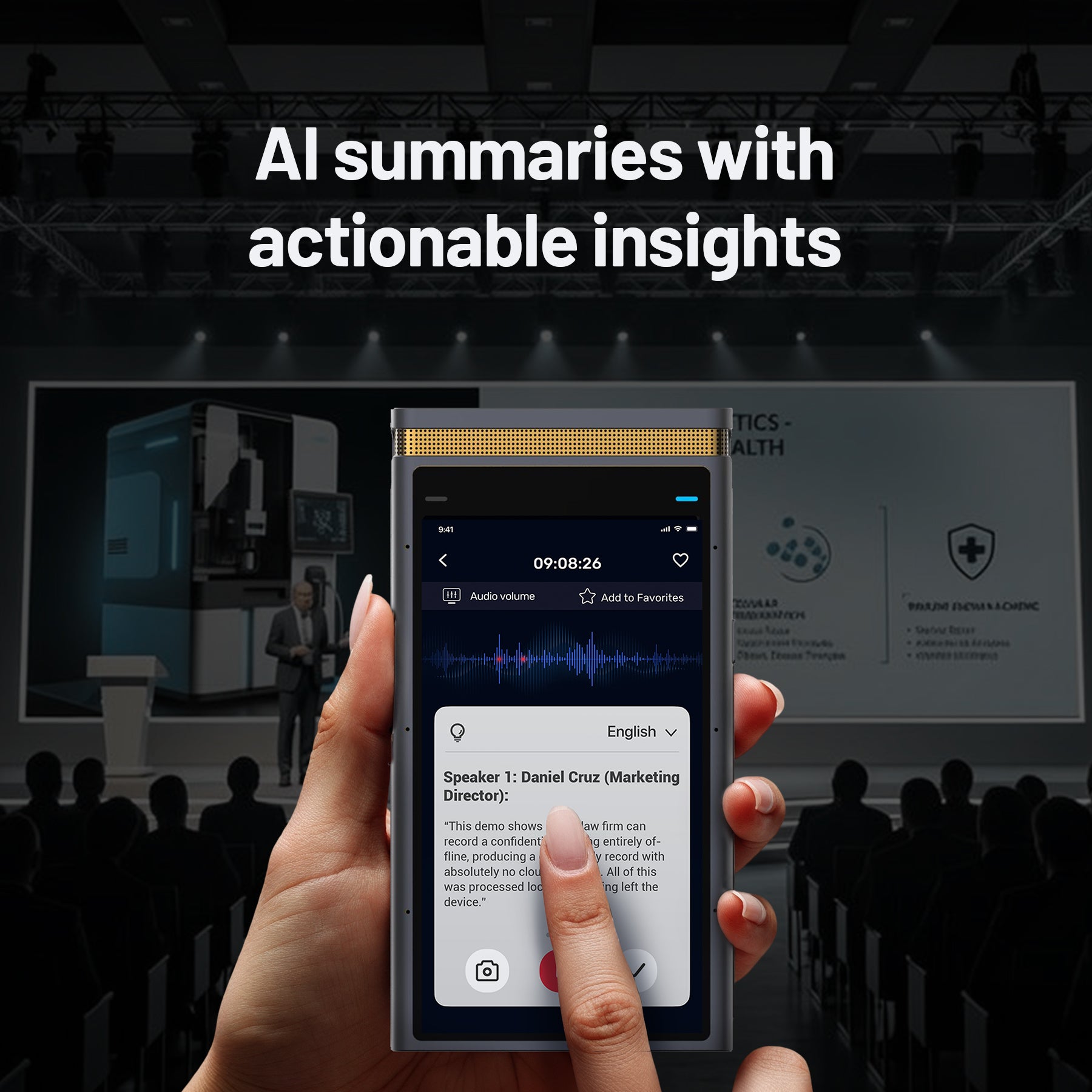Anotações TransAI: anotador de reuniões com IA que roda localmente no próprio dispositivo
