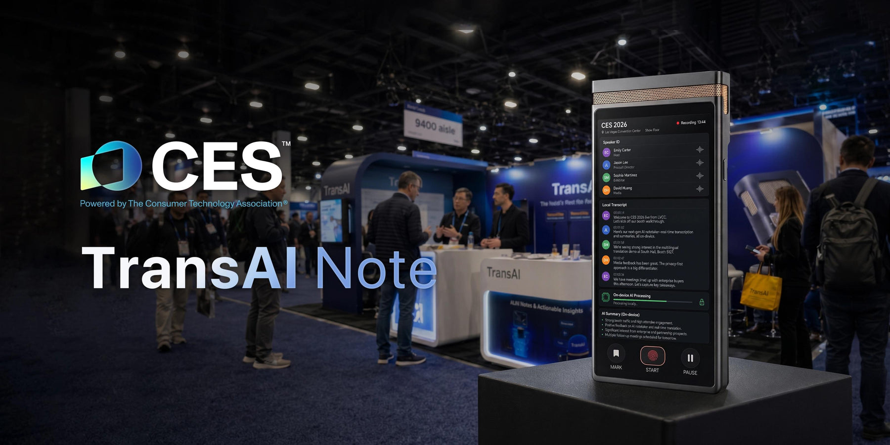 TransAI Note showcased at CES 2026